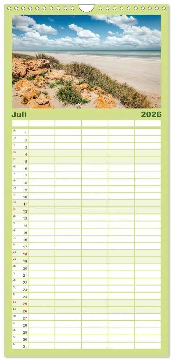 Bild: 9783516519938 | Familienplaner 2026 - Australien mit 5 Spalten (Wandkalender, 21 x...
