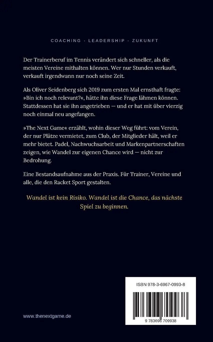 Rückseite: 9783696709938 | The Next Game | Oliver Seidenberg | Taschenbuch | 292 S. | Deutsch