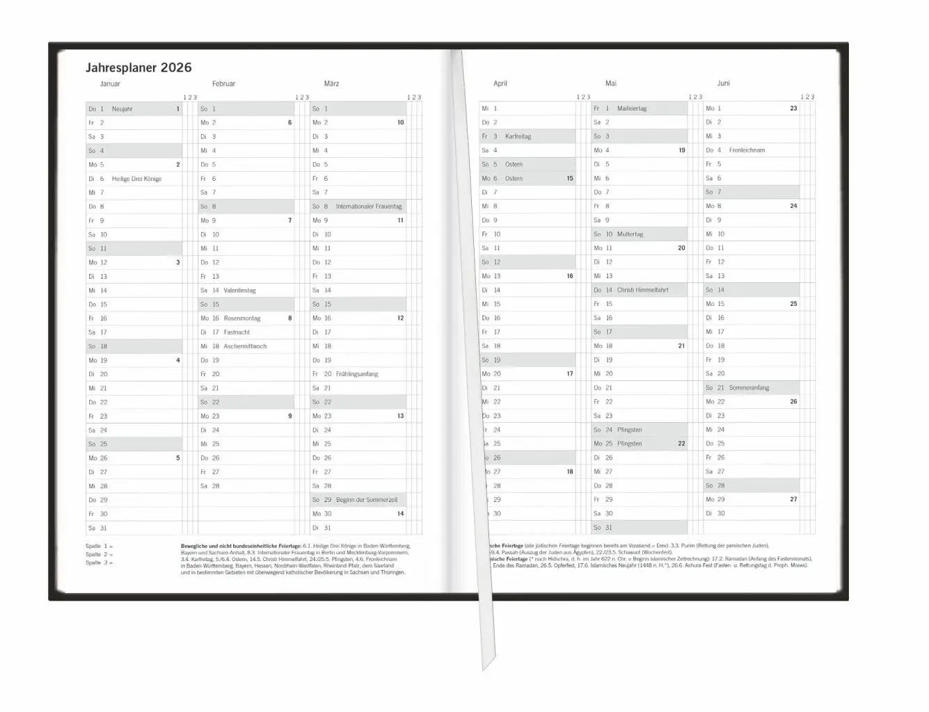 Bild: 9783756409938 | Terminer A6, Leder schwarz 2026 | Buch | Bürokalender Heye | 152 S.