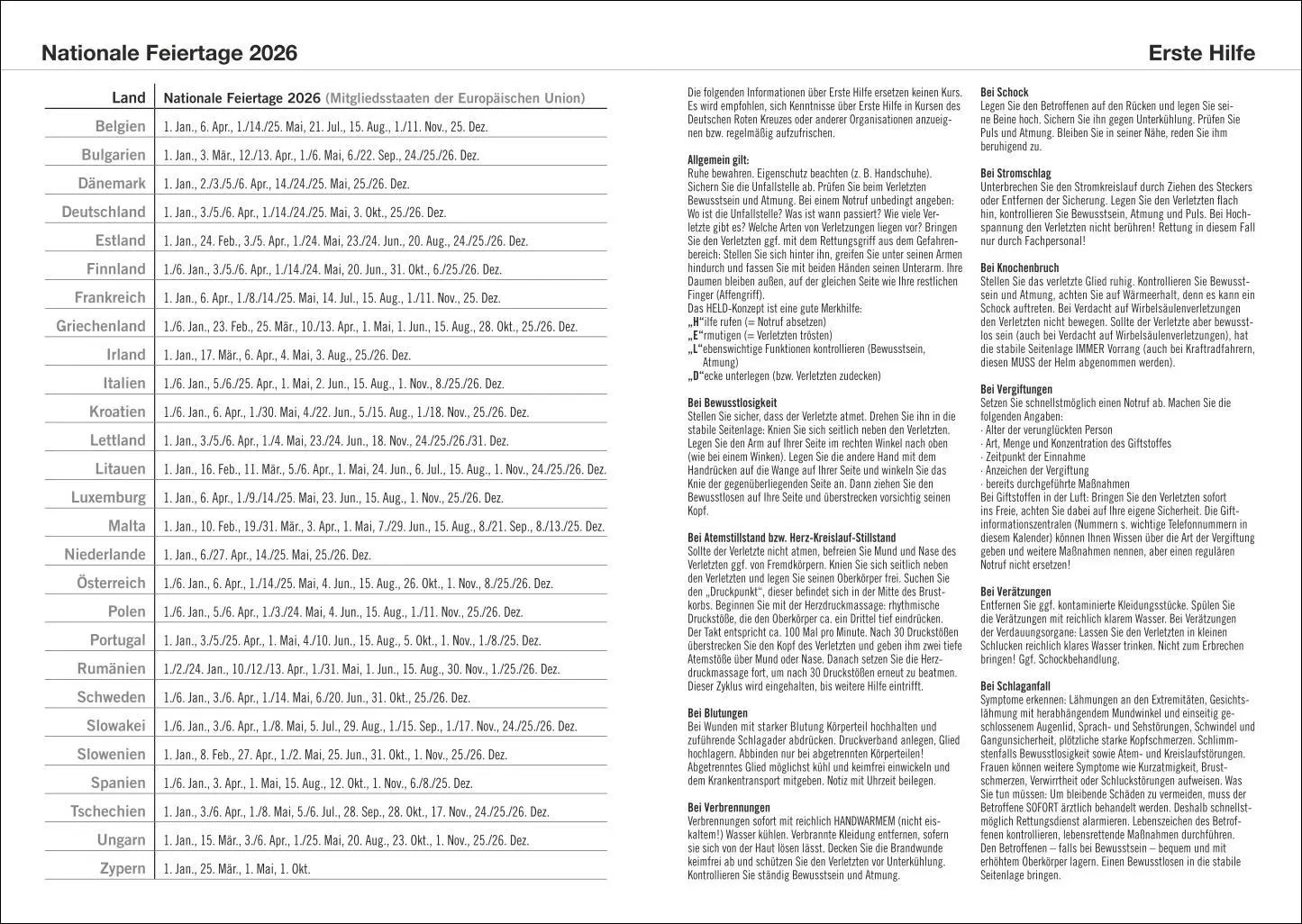 Bild: 9783756409938 | Terminer A6, Leder schwarz 2026 | Buch | Bürokalender Heye | 152 S.