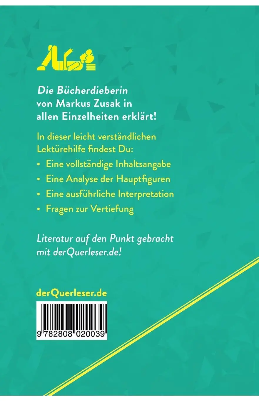 Rückseite: 9782808020039 | Die Bücherdiebin von Markus Zusak (Lektürehilfe) | der Querleser
