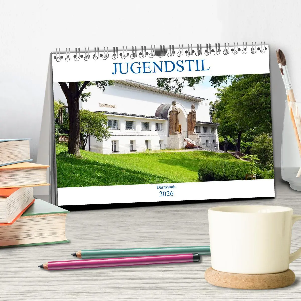 Bild: 9783457850039 | Jugendstil - Darmstadt (Tischkalender 2026 DIN A5 quer), CALVENDO...