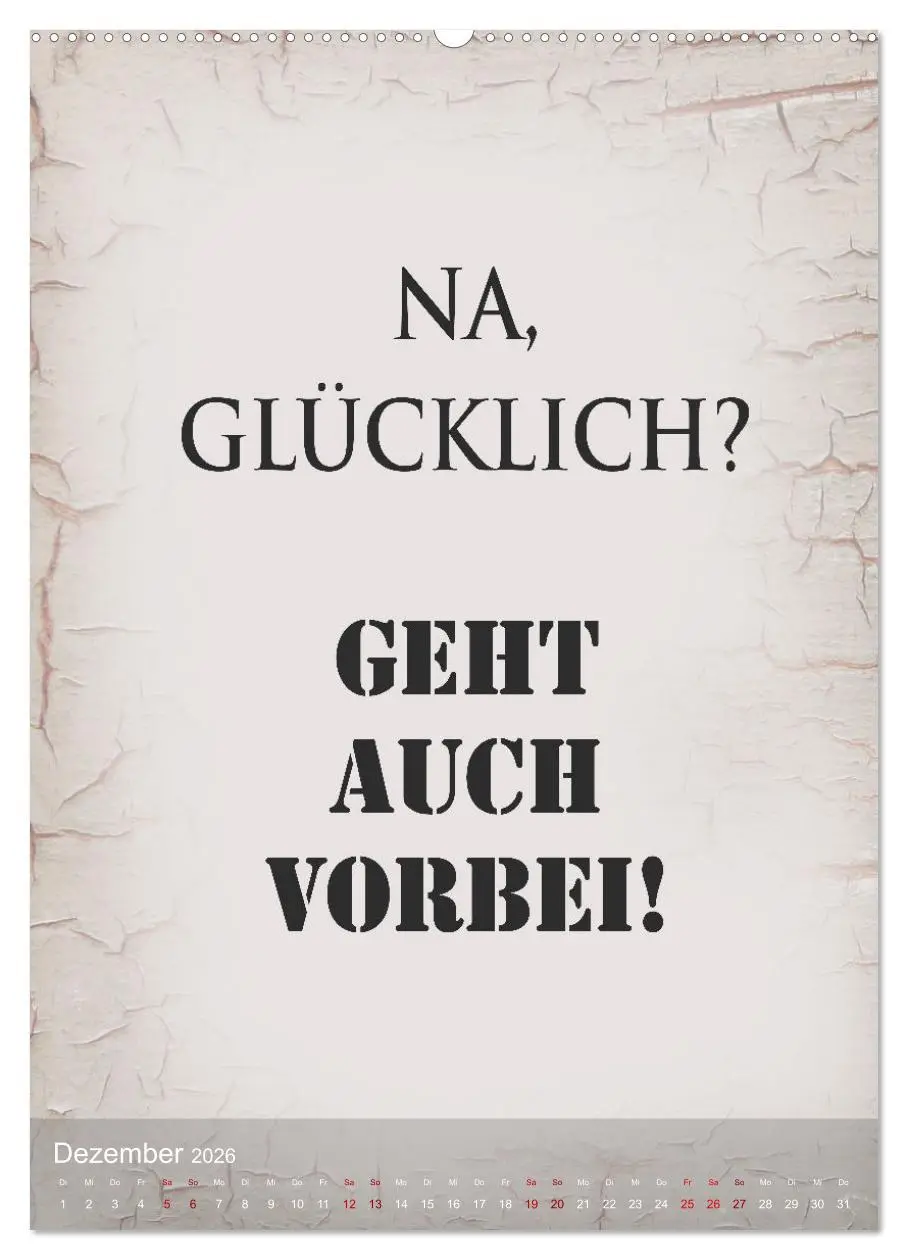 Bild: 9783516250039 | Ziemlich schlecht gelaunt (Wandkalender 2026 DIN A2 hoch), CALVENDO...