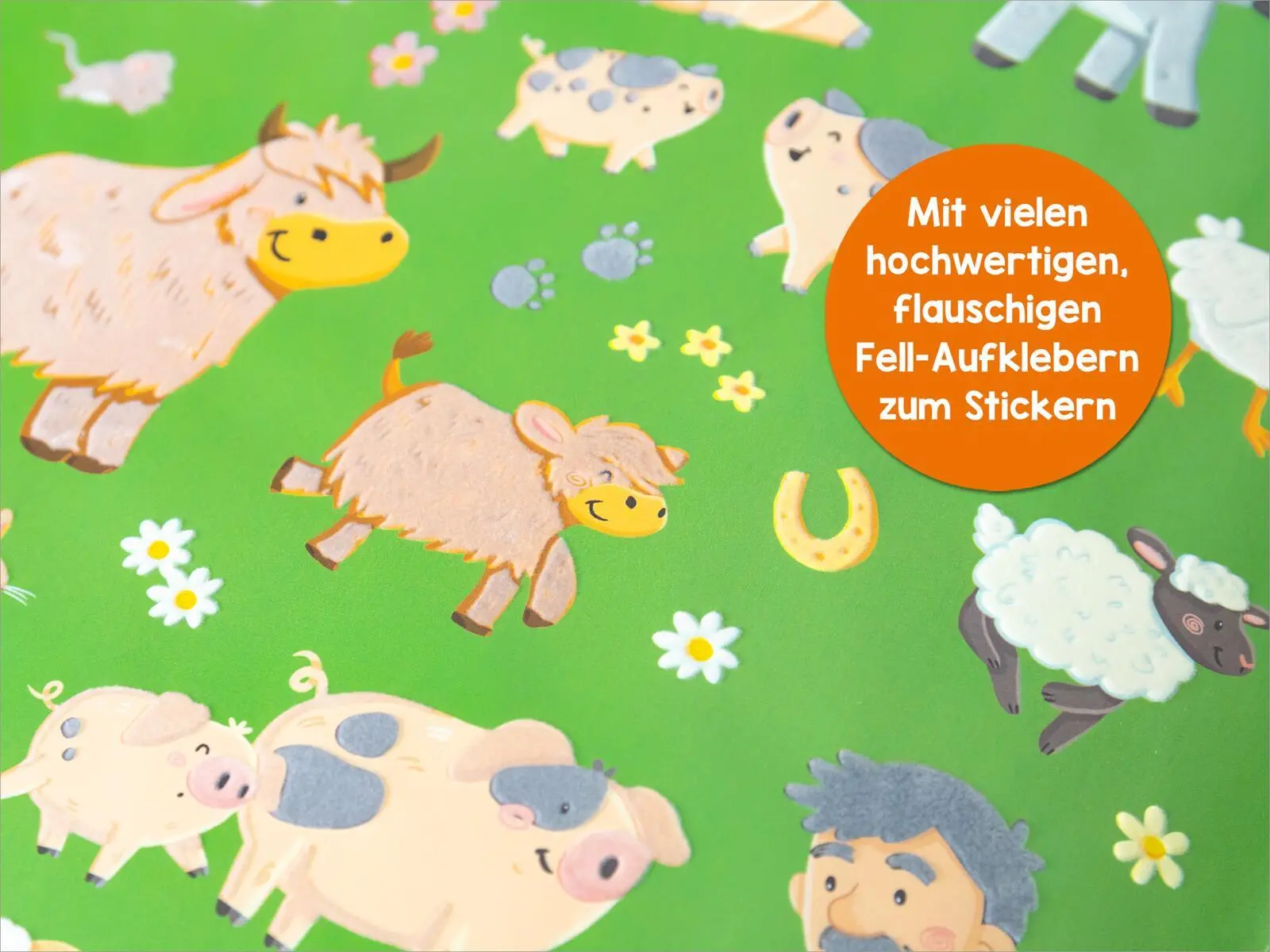 Bild: 9783845860039 | Mein flauschiges Stickerheft - Bauernhof | Über 250 Fühl-Sticker