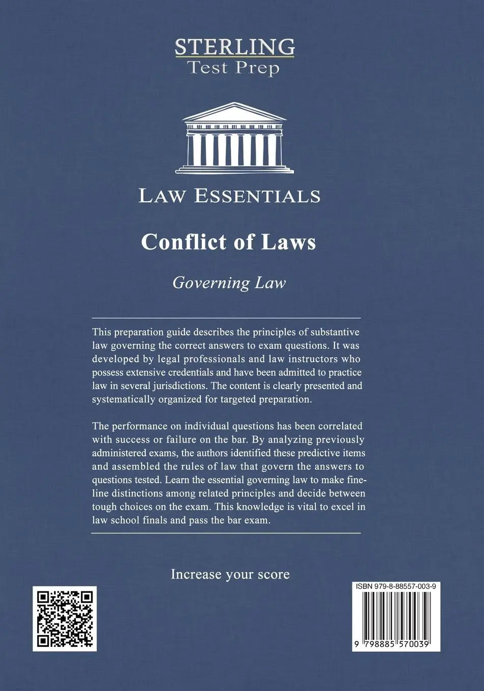 Rückseite: 9798885570039 | Conflict of Laws, Governing Law | Sterling Test Prep (u. a.) | Buch