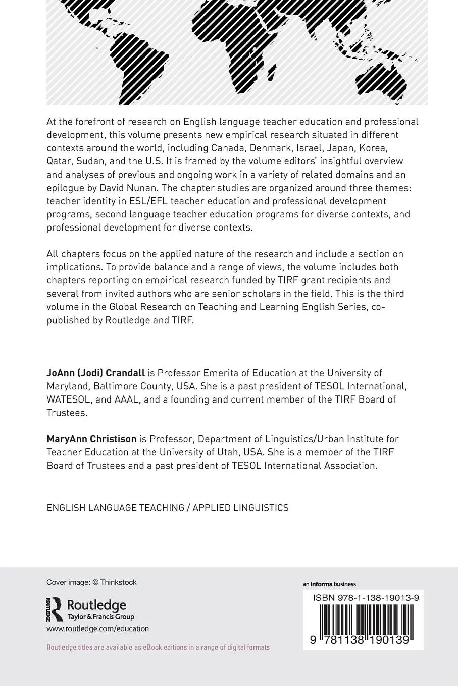 Rückseite: 9781138190139 | Teacher Education and Professional Development in TESOL | Taschenbuch