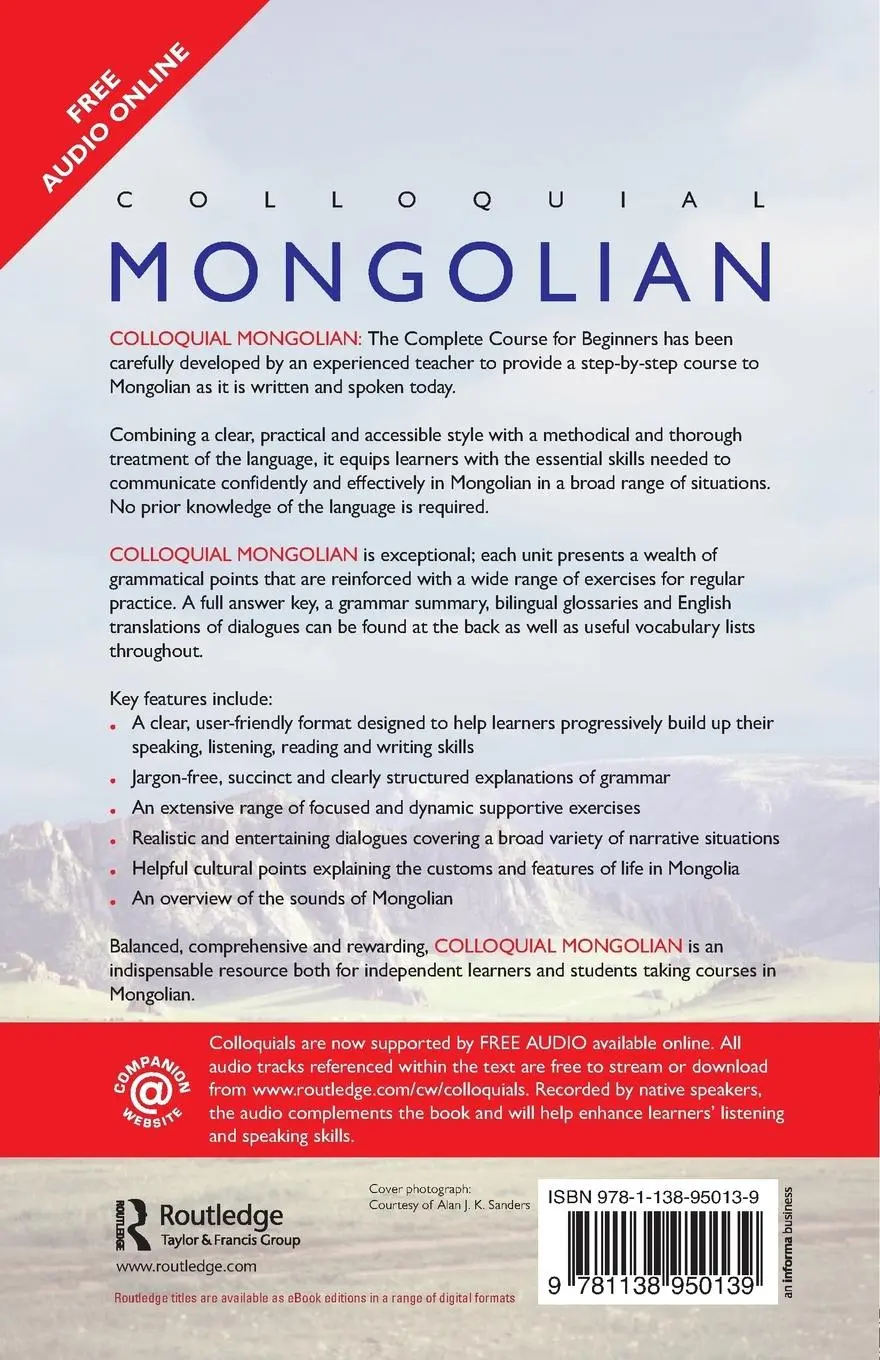 Rückseite: 9781138950139 | Colloquial Mongolian | The Complete Course for Beginners | Taschenbuch