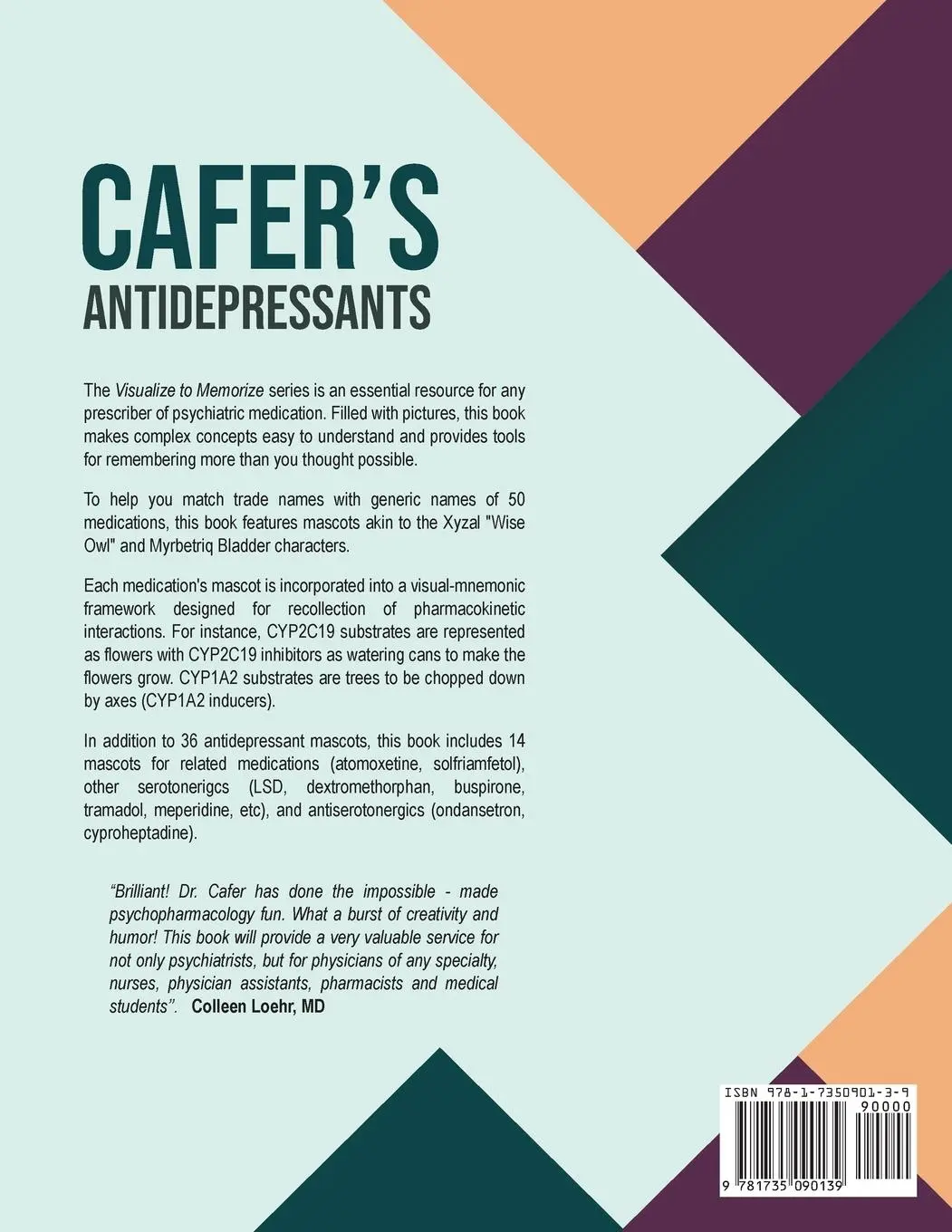 Rückseite: 9781735090139 | Cafer's Antidepressants | Visualize to Memorize | Jason Cafer | Buch