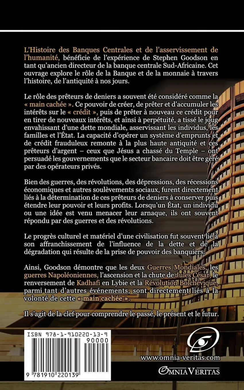 Rückseite: 9781910220139 | Histoire des Banques Centrales et de l'asservissement de l'humanité