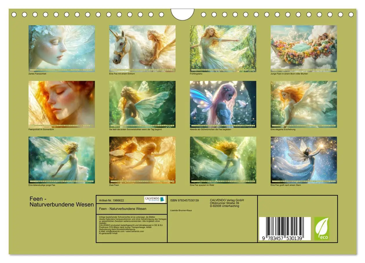 Bild: 9783457530139 | Feen - Naturverbundene Wesen (Wandkalender 2026 DIN A4 quer),...