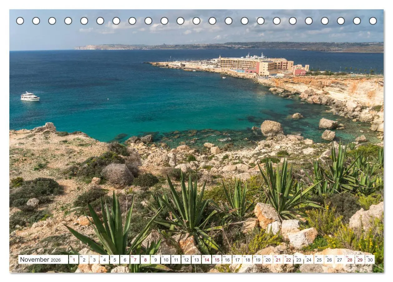 Bild: 9783457840139 | Malta - Gozo und Comino (Tischkalender 2026 DIN A5 quer), CALVENDO...