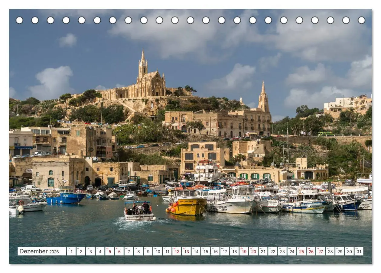 Bild: 9783457840139 | Malta - Gozo und Comino (Tischkalender 2026 DIN A5 quer), CALVENDO...