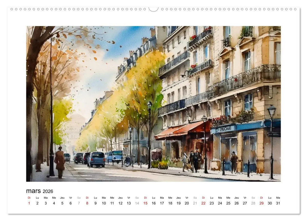 Bild: 9783516550139 | Paris, ville d'amour (Calendrier mural 2026 DIN A2 vertical),...
