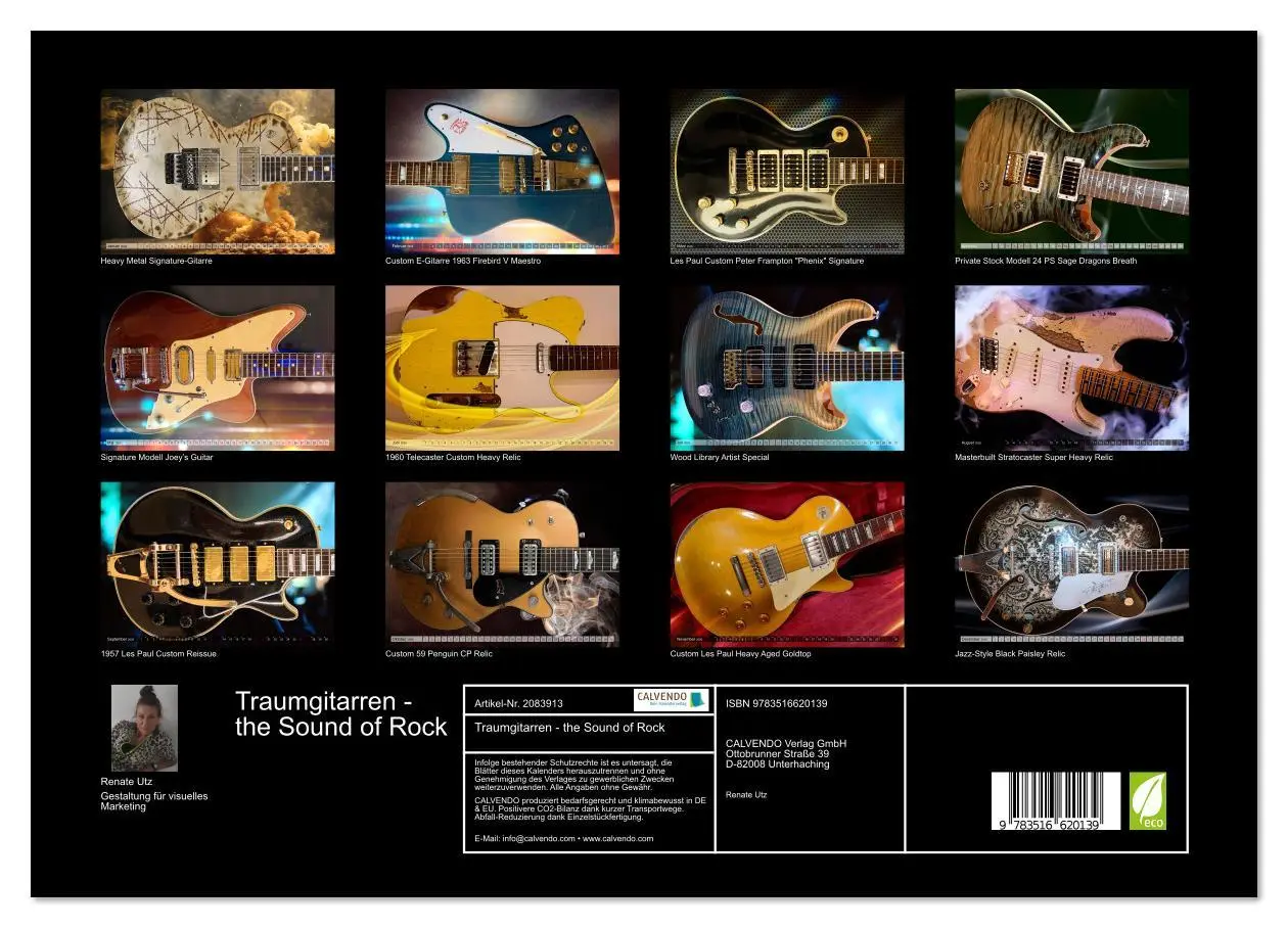 Bild: 9783516620139 | Traumgitarren - the Sound of Rock (Wandkalender 2026 DIN A3 quer),...
