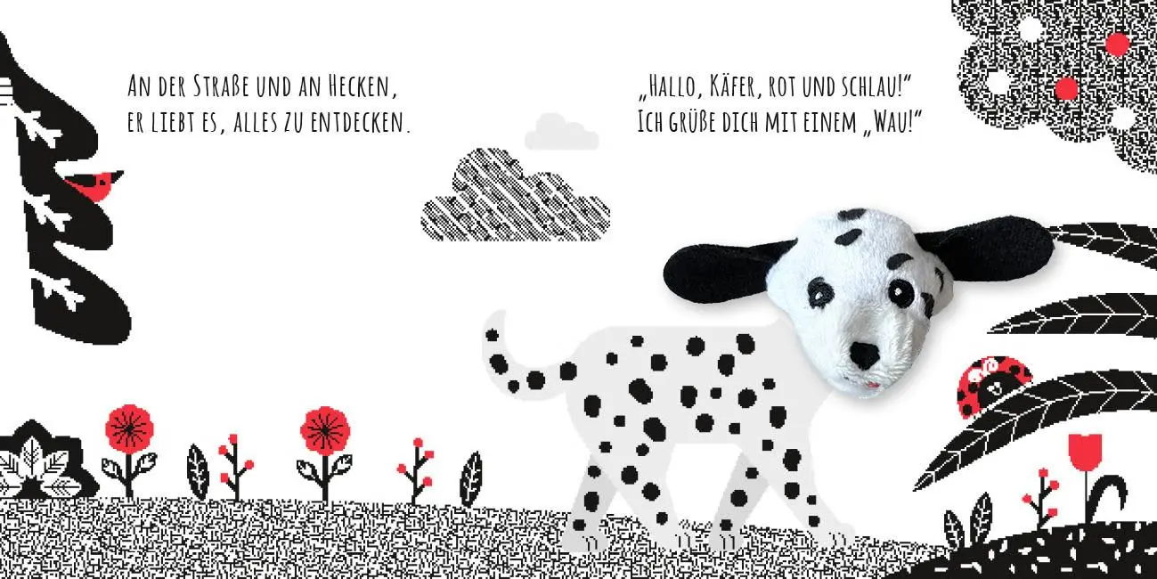 Bild: 9783745930139 | Kontrastbuch für Babys mit Fingerpuppe: Guck mal, kleiner Hund | Buch