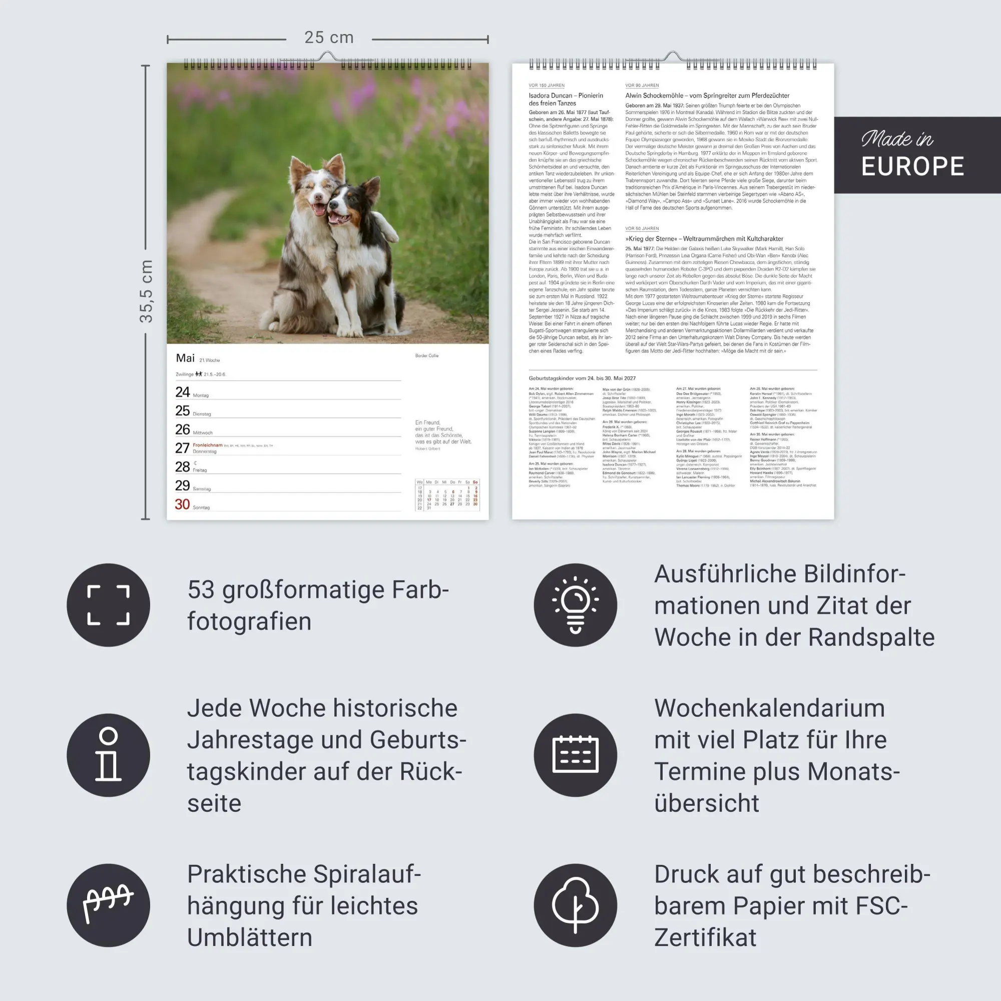 Bild: 9783840040139 | Hunde Wochenplaner 2027 - 53 faszinierende Fotografien | Kalender