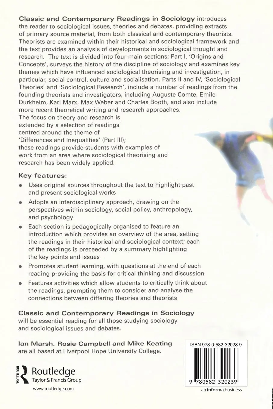 Rückseite: 9780582320239 | Classic and Contemporary Readings in Sociology | Ian Marsh (u. a.)
