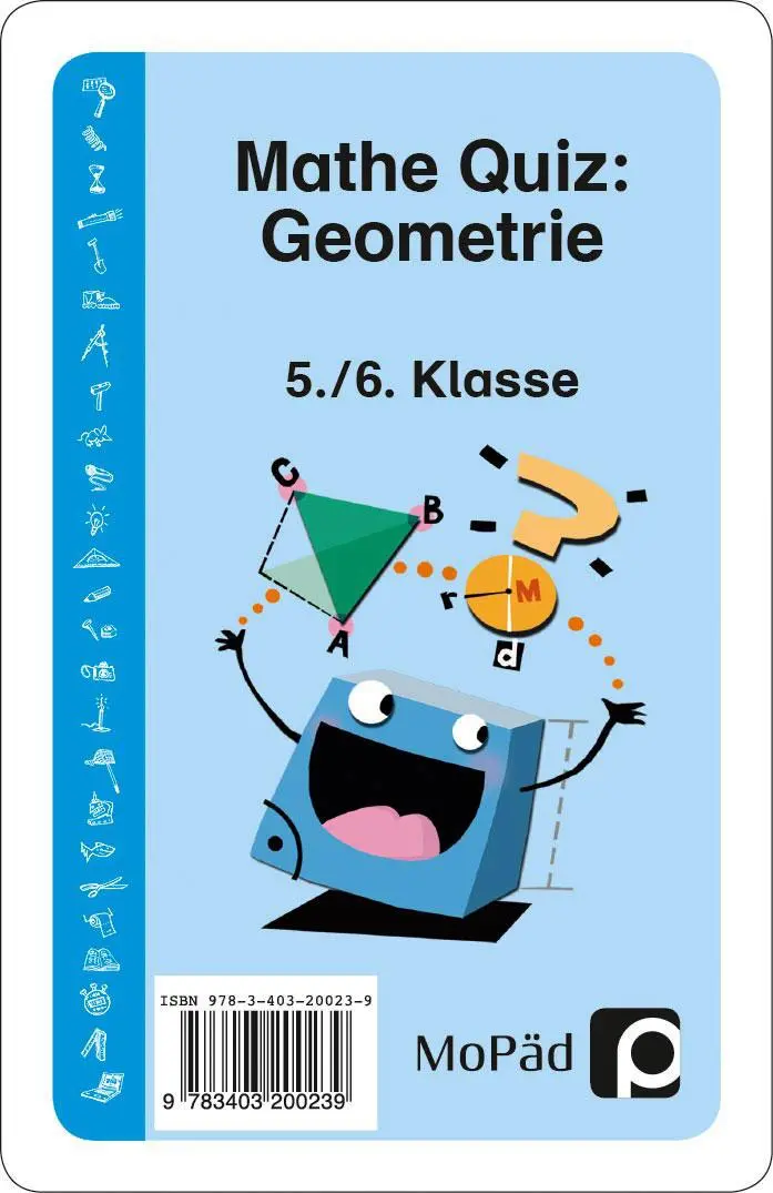 Cover: 9783403200239 | Mathe-Quiz: Geometrie | 5. und 6. Klasse | Jens Eggert | Taschenbuch Cover: 9783403200239 | Mathe-Quiz: Geometrie | 5. und 6. Klasse | Jens Eggert | Taschenbuch