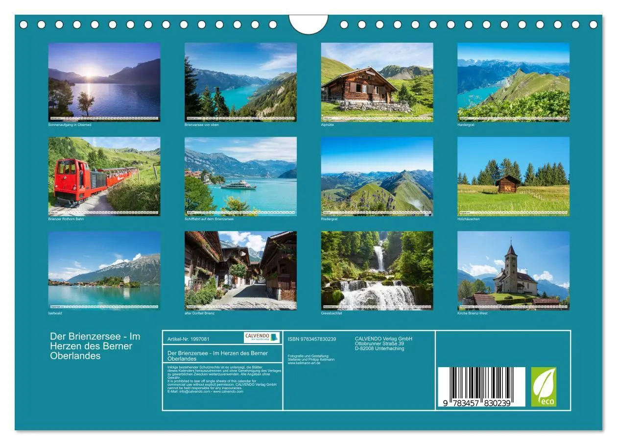 Bild: 9783457830239 | Der Brienzersee - Im Herzen des Berner Oberlandes (Wandkalender...