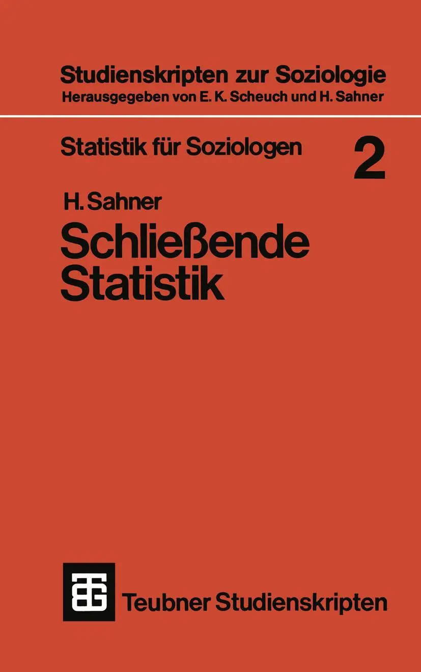 Cover: 9783519200239 | Statistik für Soziologen 2 | Schließende Statistik | Heinz Sahner