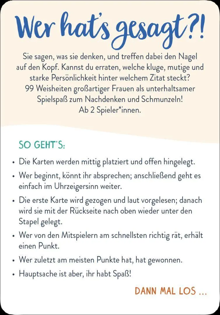 Bild: 9783848500239 | Wer hat's gesagt?! 99 Weisheiten kluger, mutiger und starker Frauen