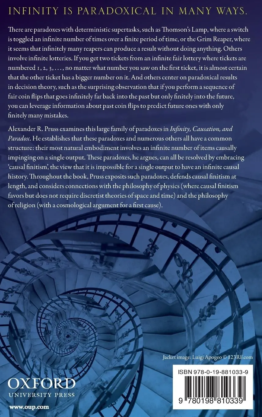 Rückseite: 9780198810339 | Infinity, Causation &amp; Paradox C | Pruss | Buch | Gebunden | Englisch