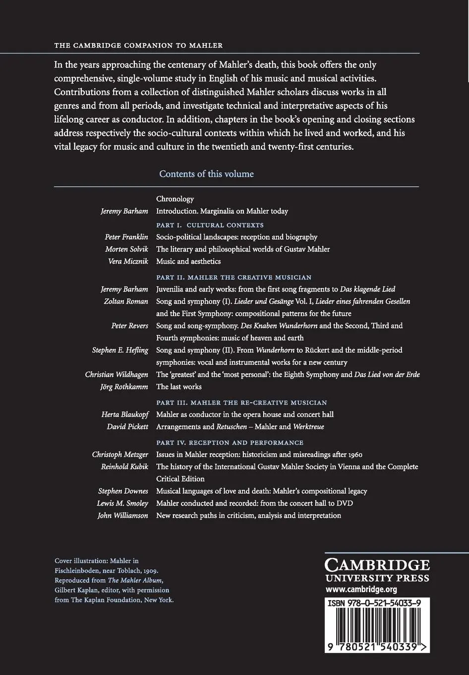 Rückseite: 9780521540339 | Cambridge Companion to Mahler | Jeremy Barham | Taschenbuch | Buch