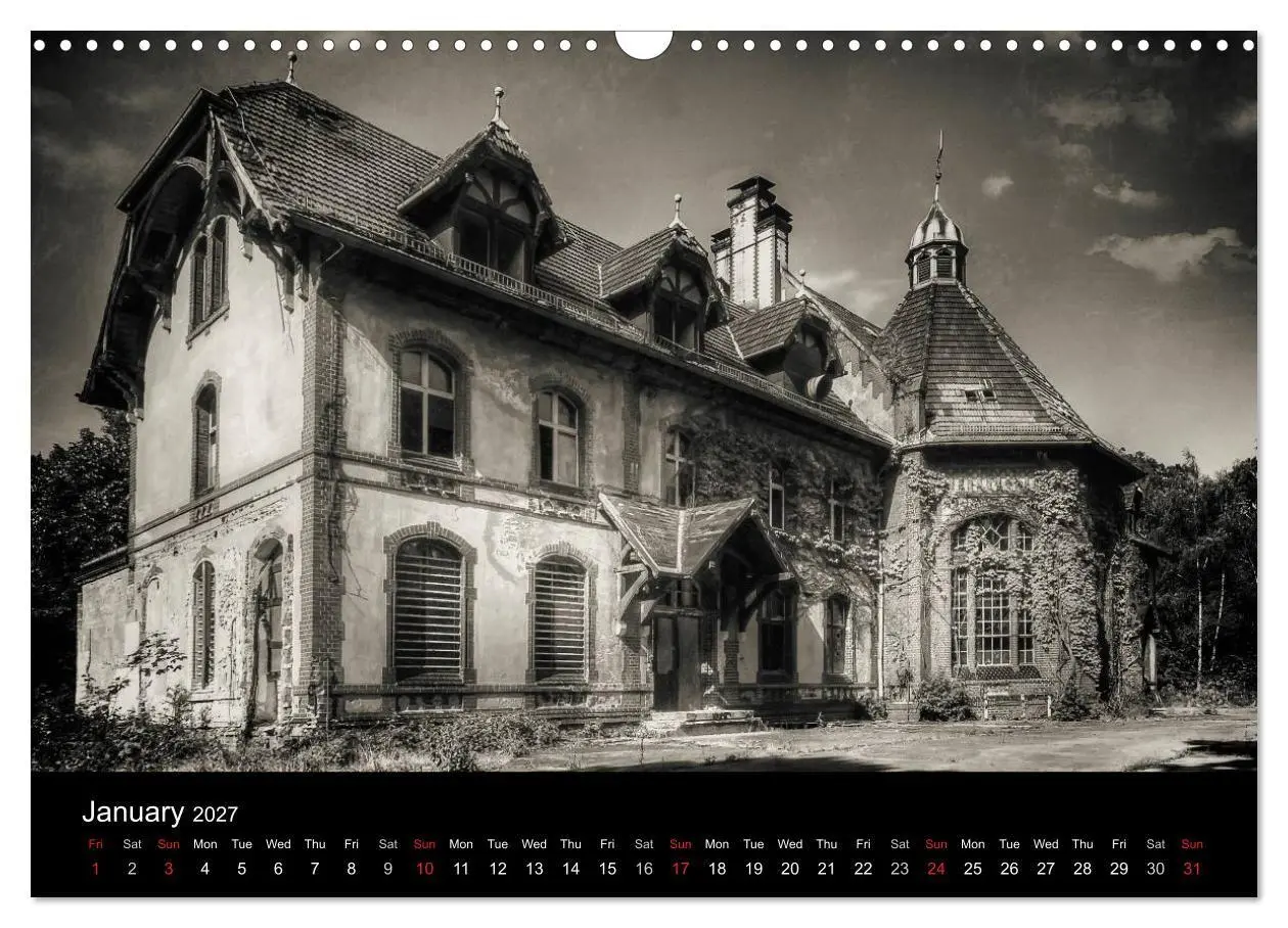Bild: 9783569930339 | Abandoned Places Haunted Houses (Wall Calendar 2027 DIN A3...