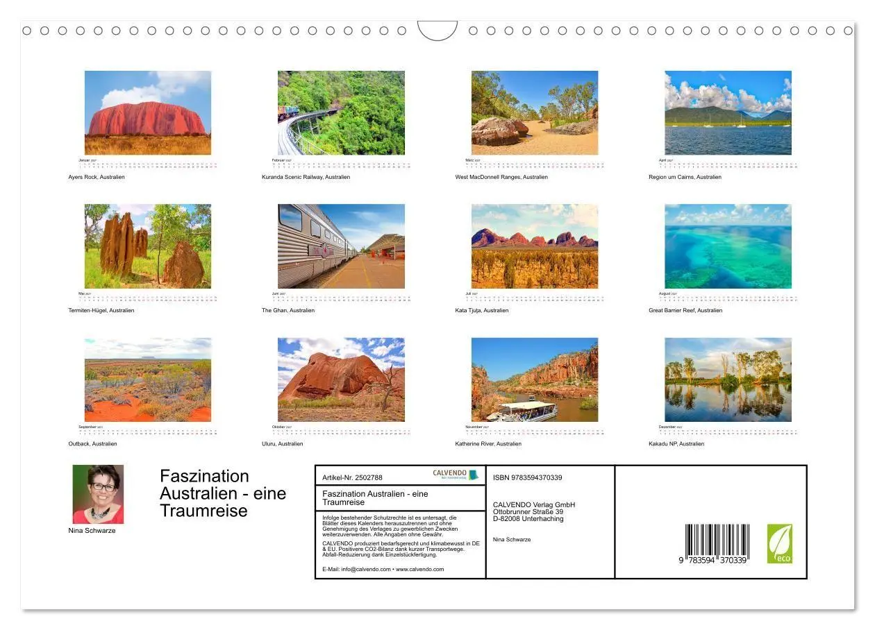Bild: 9783594370339 | Faszination Australien - eine Traumreise (Wandkalender 2027 DIN A3...