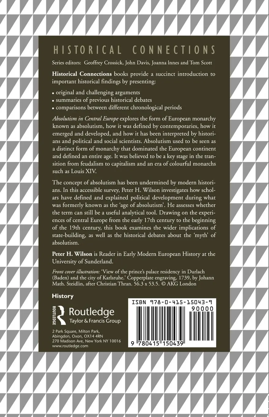 Rückseite: 9780415150439 | Absolutism in Central Europe | Peter Wilson | Taschenbuch | Englisch