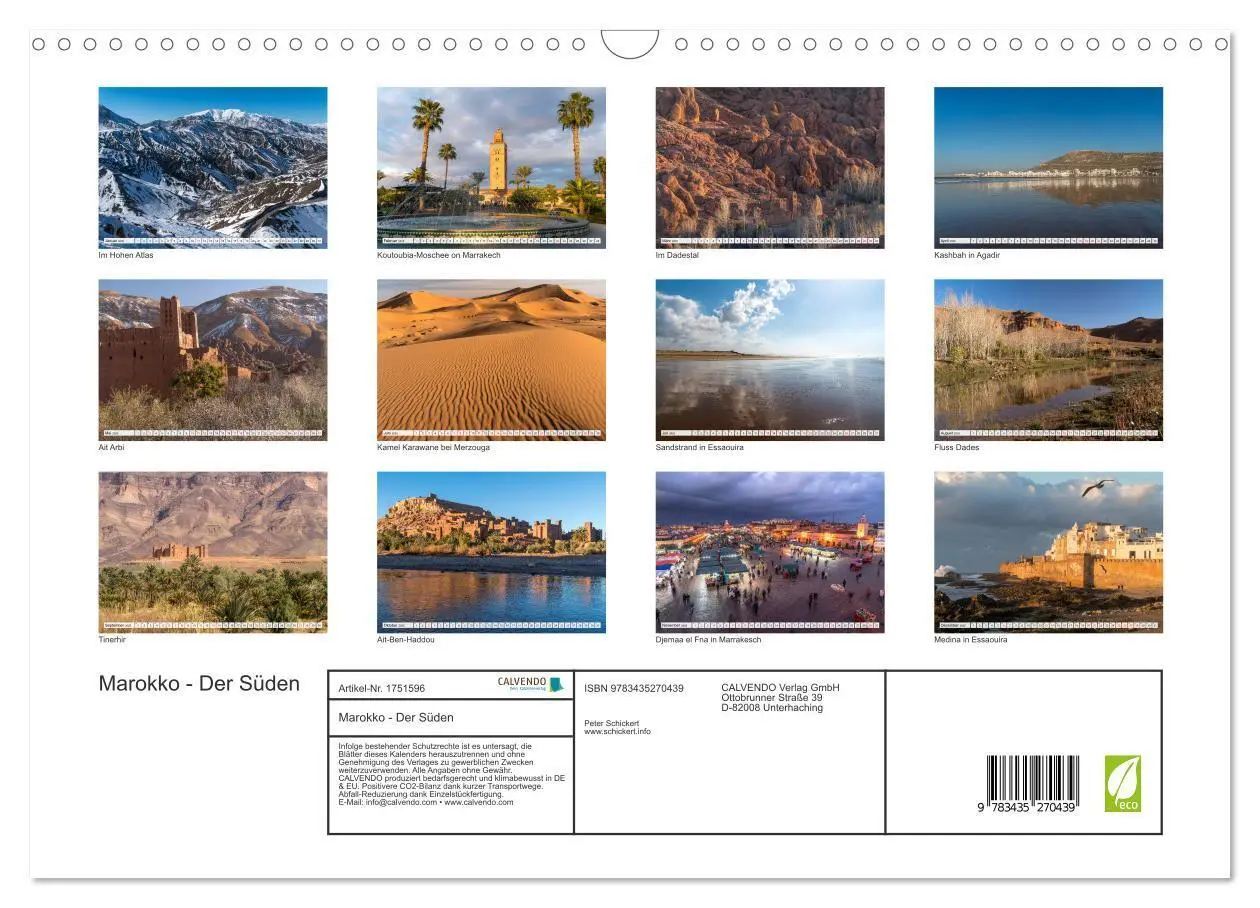 Bild: 9783435270439 | Marokko - Der Süden (Wandkalender 2025 DIN A3 quer), CALVENDO...