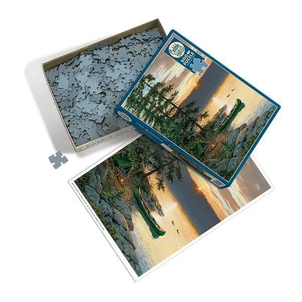 Bild: 625012450539 | Canoe Lake 500 Teile | Herausgegeben von COBBLE HILL PUZZLES | Spiel