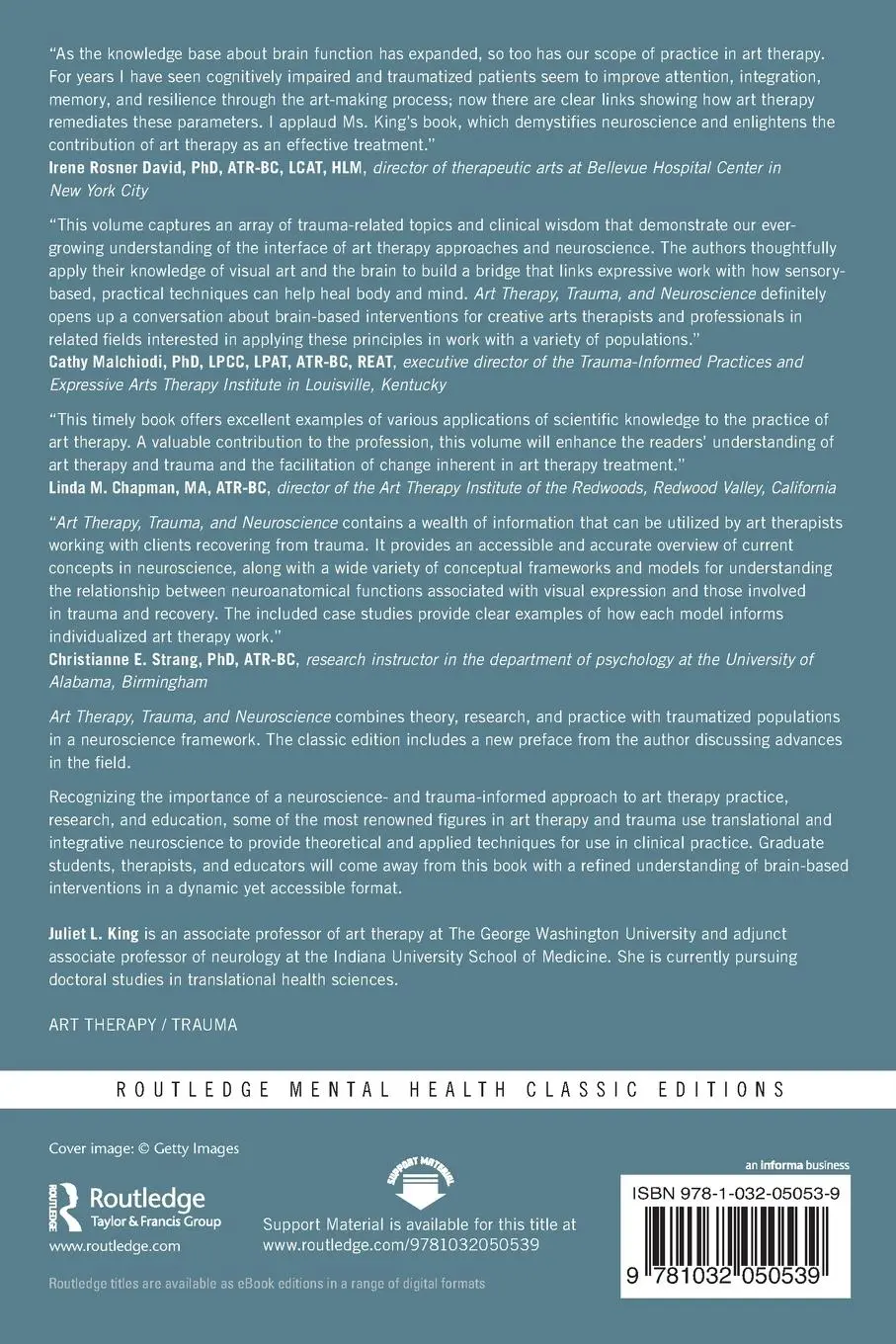 Rückseite: 9781032050539 | Art Therapy, Trauma, and Neuroscience | Juliet L. King | Taschenbuch