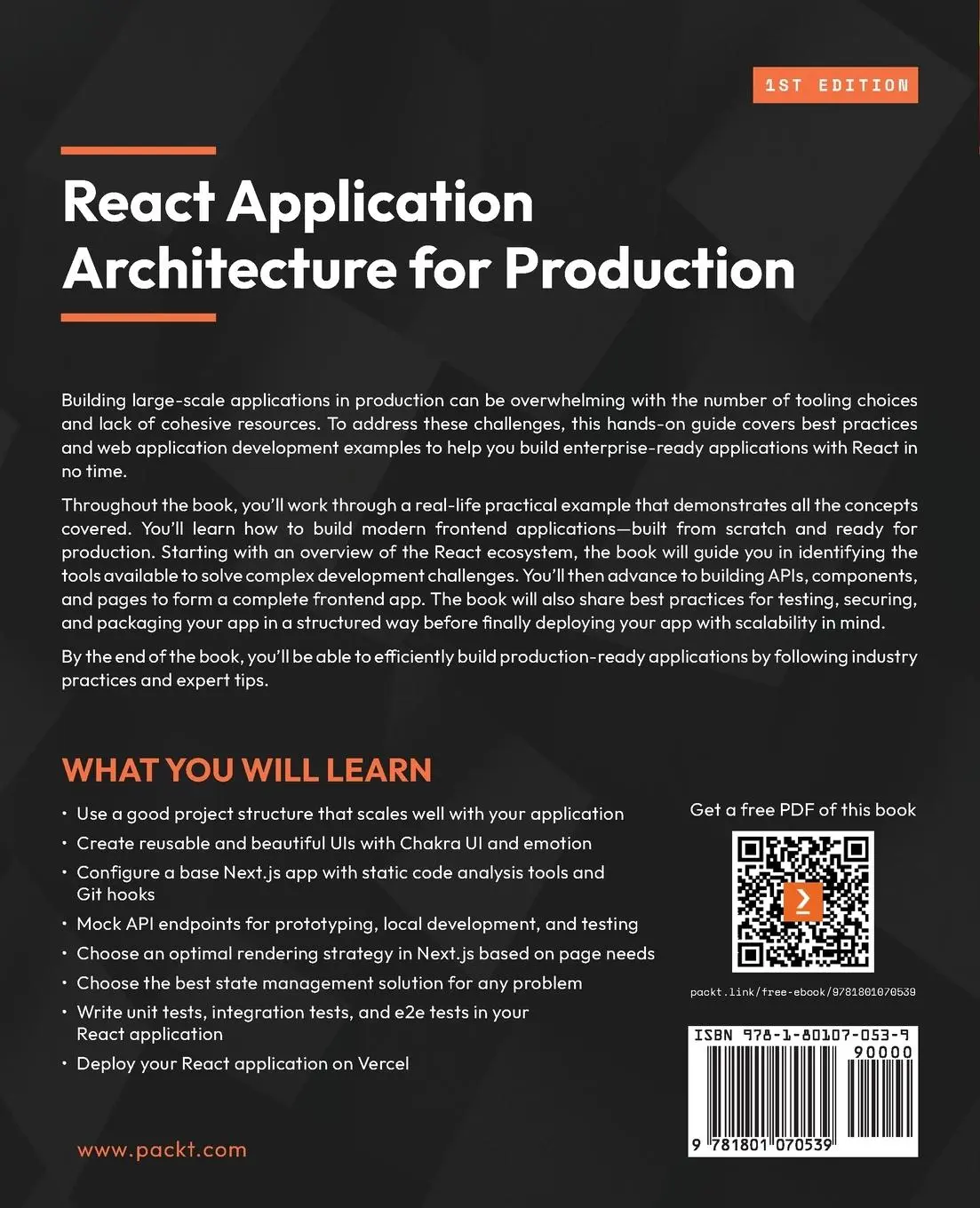 Rückseite: 9781801070539 | React Application Architecture for Production | Alan Alickovic | Buch