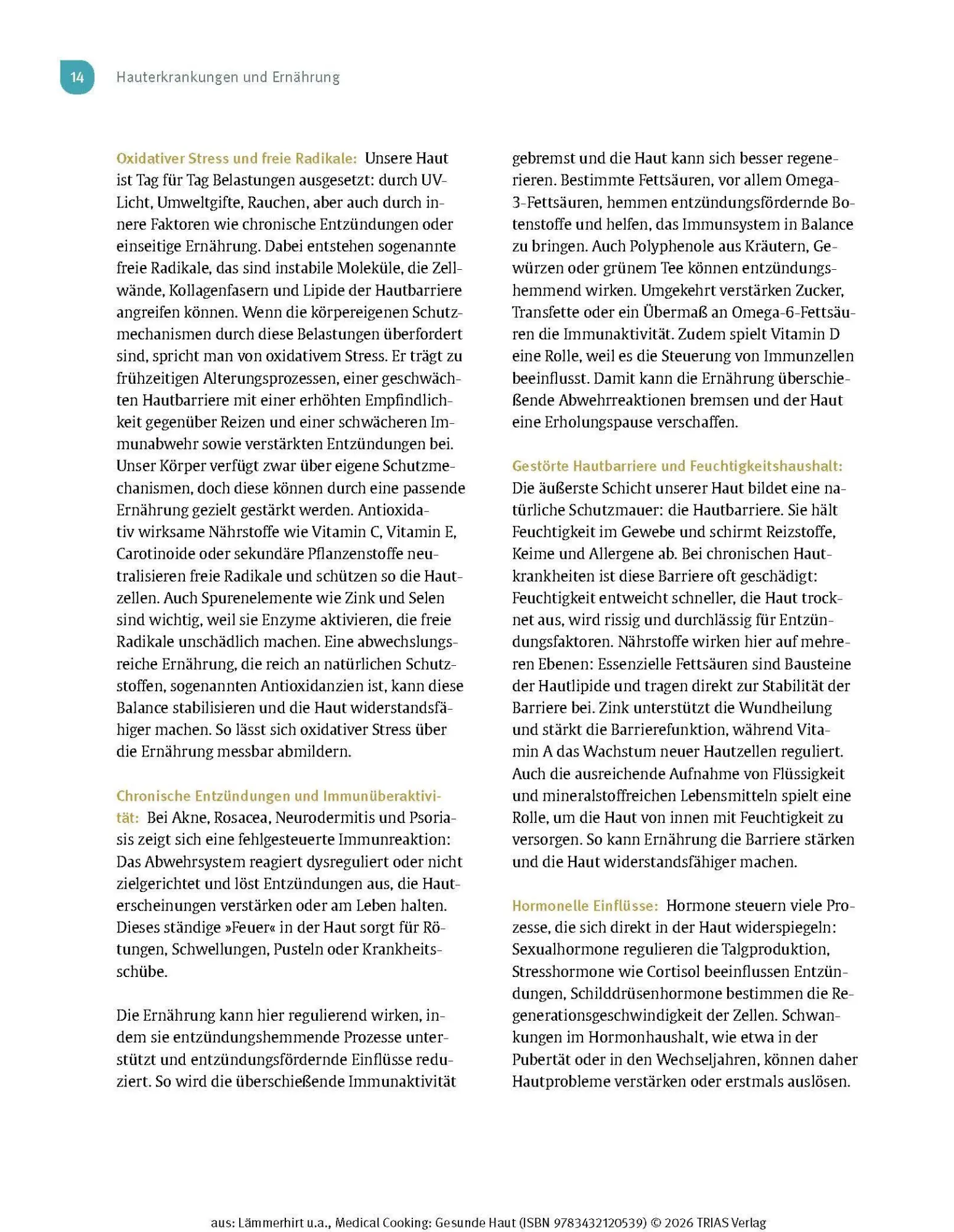 Bild: 9783432120539 | Medical Cooking: Gesunde Haut | Julia Lämmerhirt (u. a.) | Buch | 2026