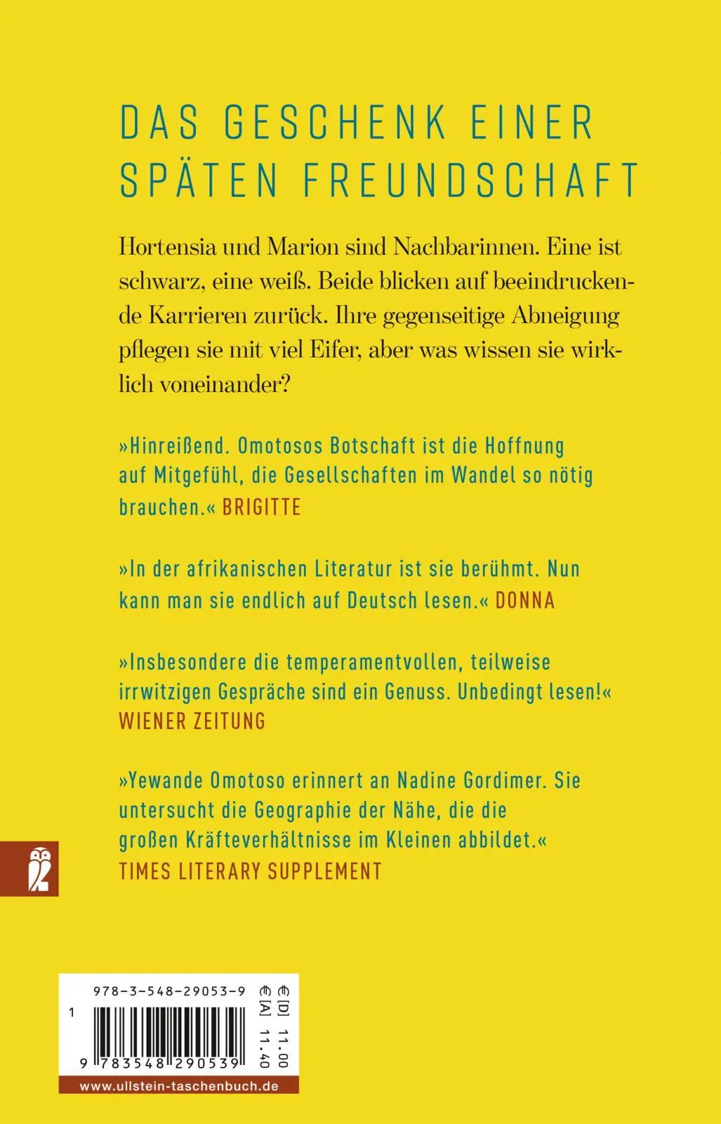 Rückseite: 9783548290539 | Die Frau nebenan | Yewande Omotoso | Taschenbuch | 272 S. | Deutsch