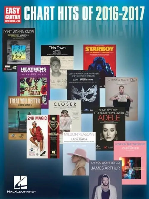 Cover: 9781495090639 | Chart Hits of 2016-2017 | Easy Guitar with Notes &amp; Tab | Corporation