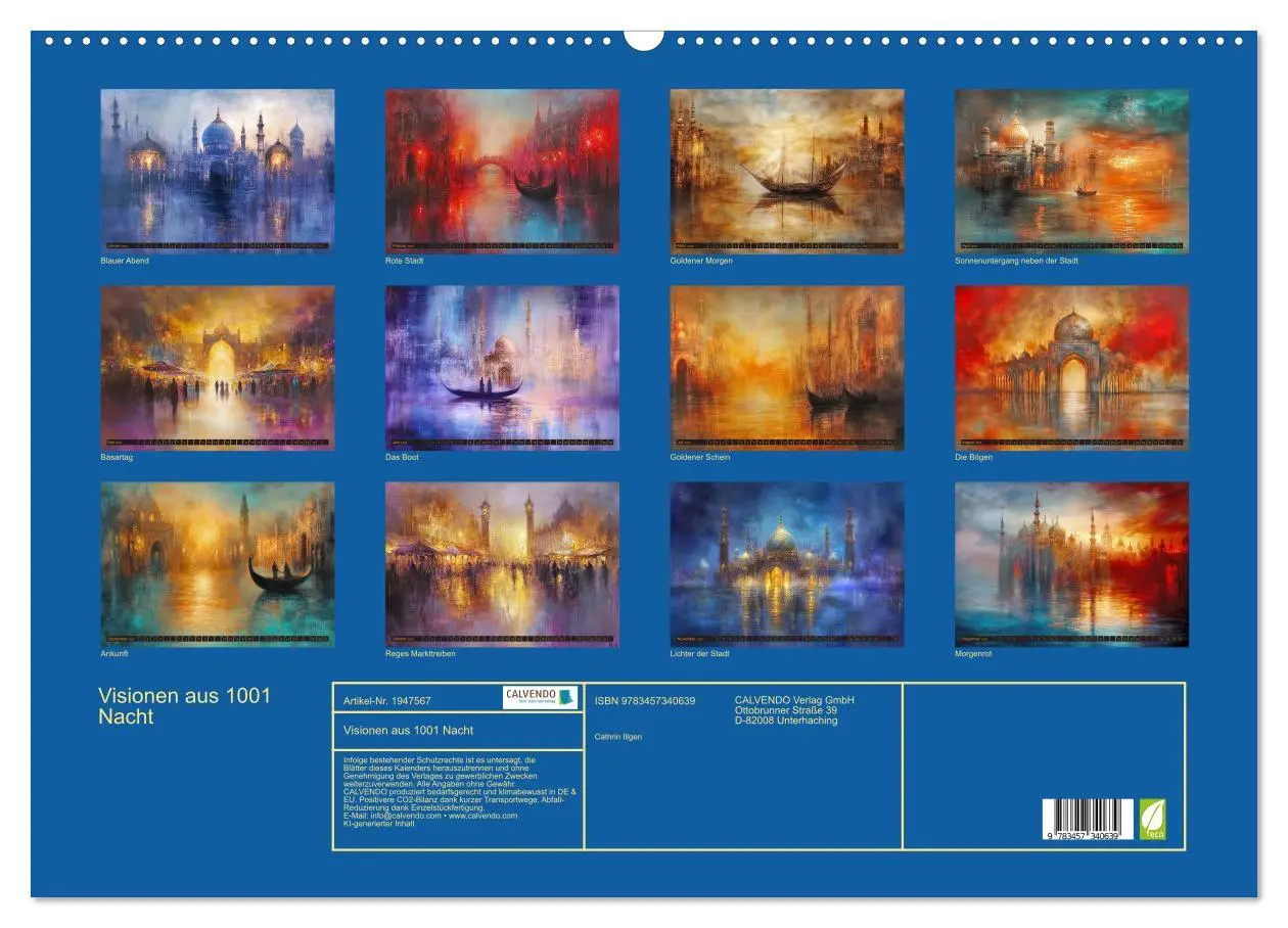 Bild: 9783457340639 | Visionen aus 1001 Nacht (Wandkalender 2026 DIN A2 quer), CALVENDO...