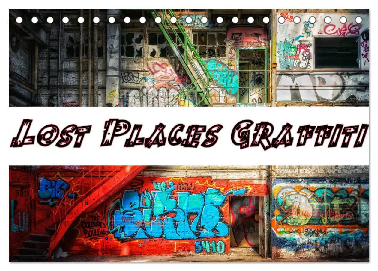 Cover: 9783457720639 | Lost Places Graffiti (Tischkalender 2026 DIN A5 quer), CALVENDO...
