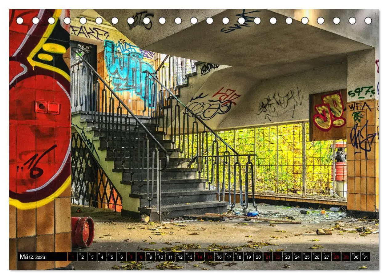 Bild: 9783457720639 | Lost Places Graffiti (Tischkalender 2026 DIN A5 quer), CALVENDO...