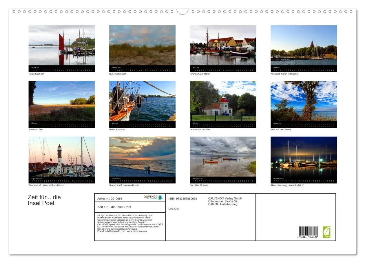 Bild: 9783457960639 | Zeit für... die Insel Poel (Wandkalender 2026 DIN A2 quer),...
