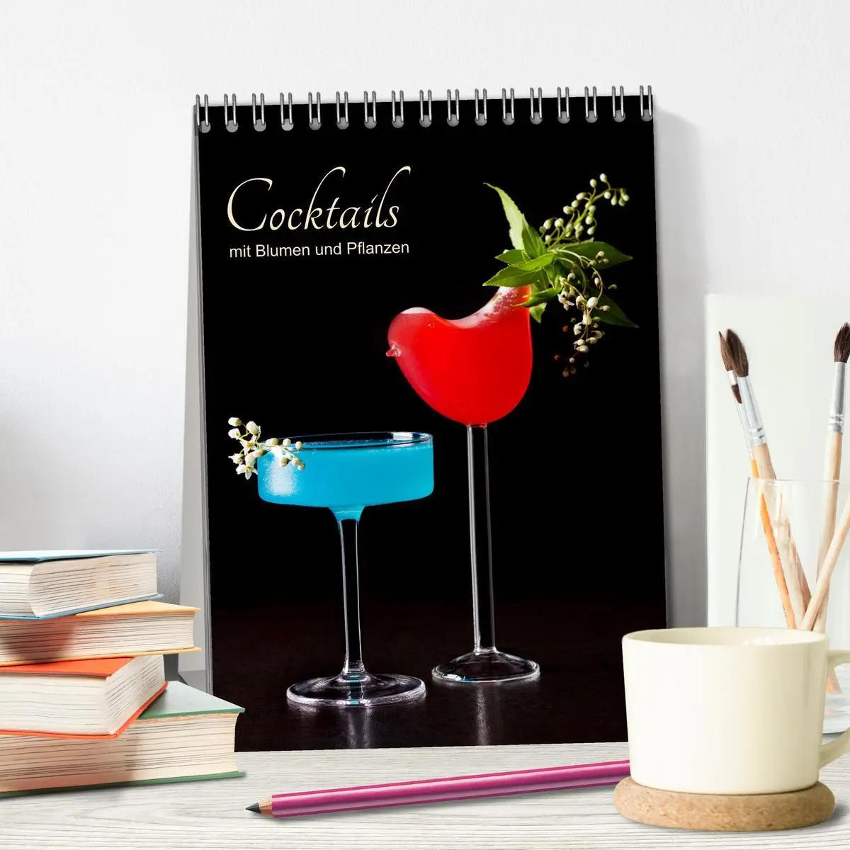 Bild: 9783516360639 | Cocktails mit Blumen und Pflanzen (Tischkalender 2026 DIN A5 hoch),...