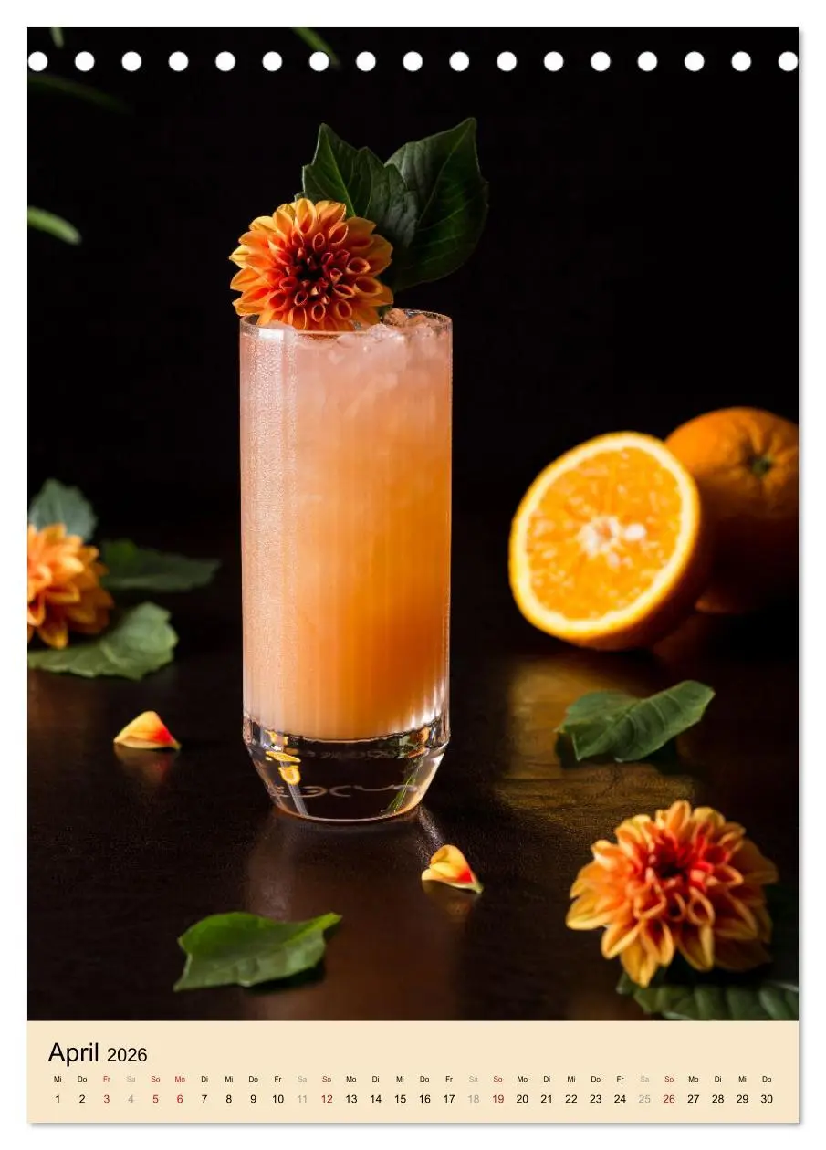 Bild: 9783516360639 | Cocktails mit Blumen und Pflanzen (Tischkalender 2026 DIN A5 hoch),...
