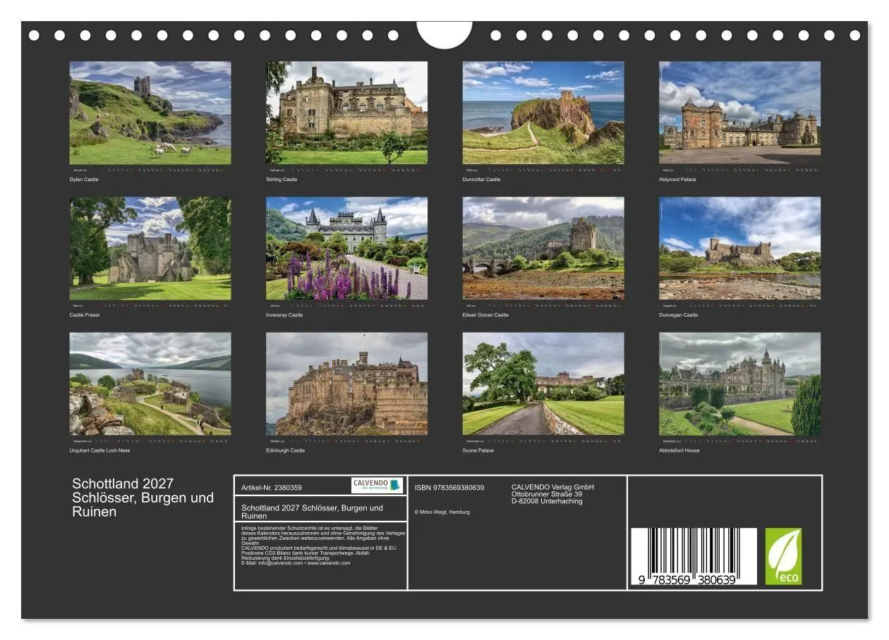 Bild: 9783569380639 | Schottland 2027 Schlösser, Burgen und Ruinen (Wandkalender 2027 DIN...