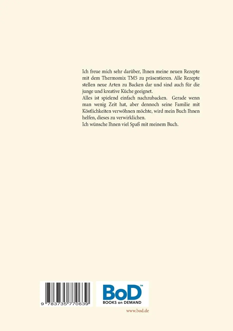 Rückseite: 9783735770639 | Feine Backideen mit dem Thermomix TM5 | Regina Meinfeld | Taschenbuch