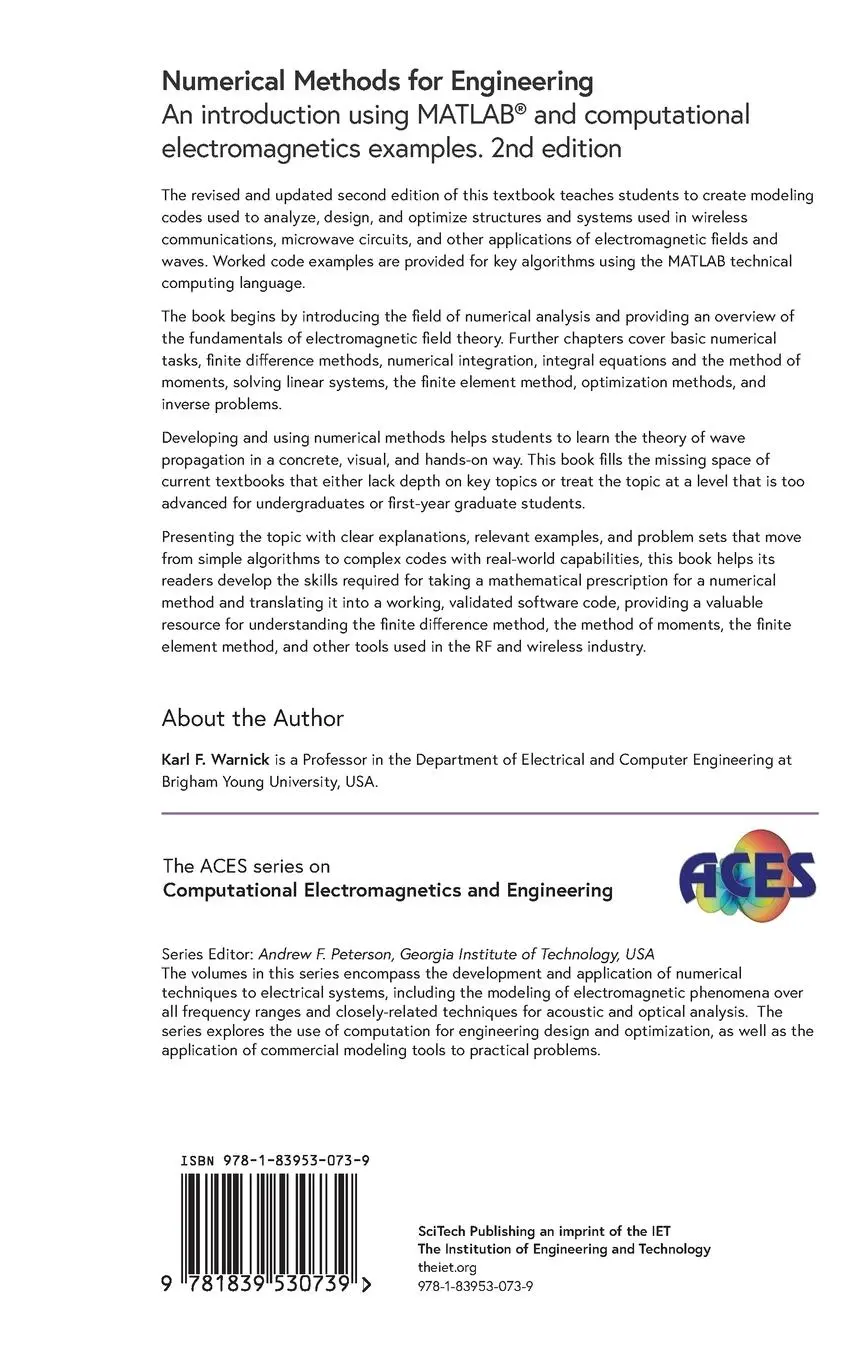 Rückseite: 9781839530739 | Numerical Methods for Engineering | Karl F Warnick | Buch | Gebunden