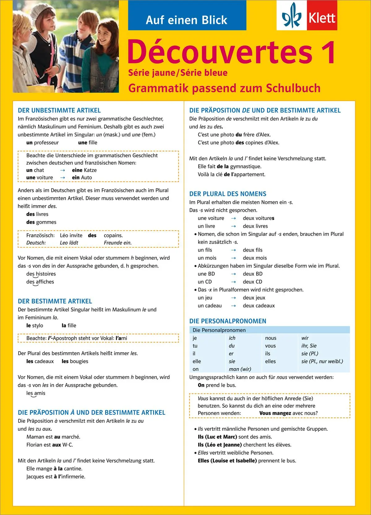 Cover: 9783129260739 | Découvertes Série jaune und bleue 1. Grammatik | Eric Pajot | Buch