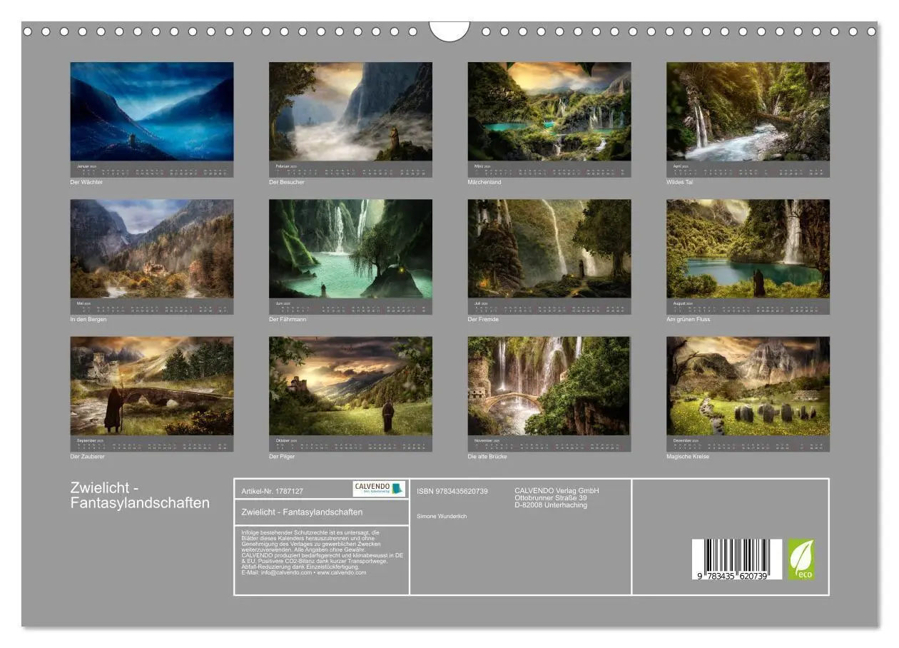 Bild: 9783435620739 | Zwielicht - Fantasylandschaften (Wandkalender 2025 DIN A3 quer),...