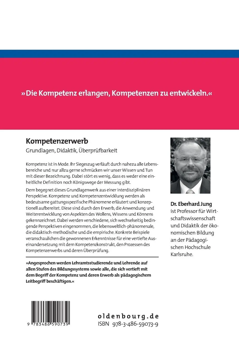 Rückseite: 9783486590739 | Kompetenzerwerb | Grundlagen, Didaktik, Überprüfbarkeit | Jung | Buch