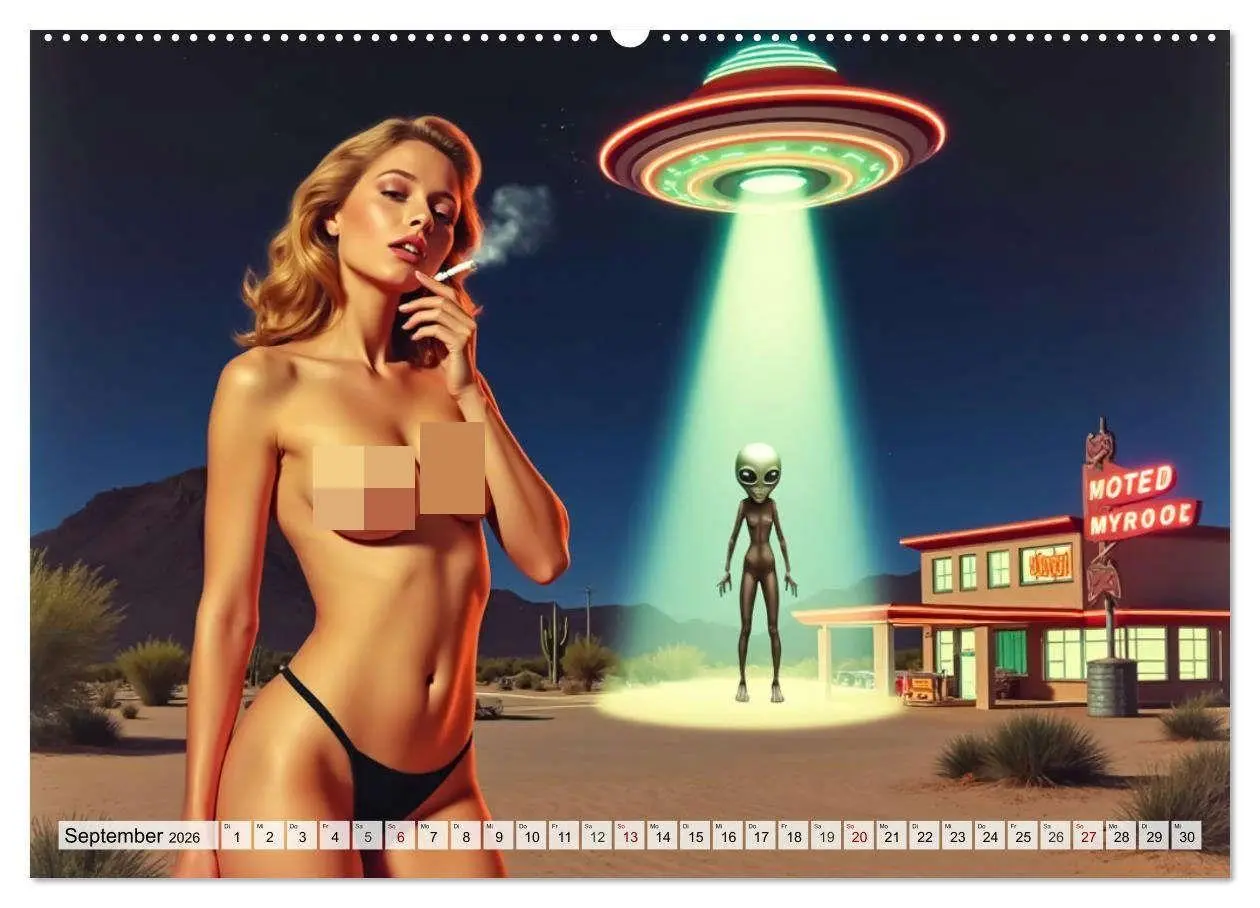 Bild: 9783516660739 | Retro Space Girls - Spicy Galactic Fantasies (Wandkalender 2026 DIN...